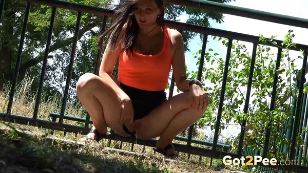 She shyly pissing close up (1080p)