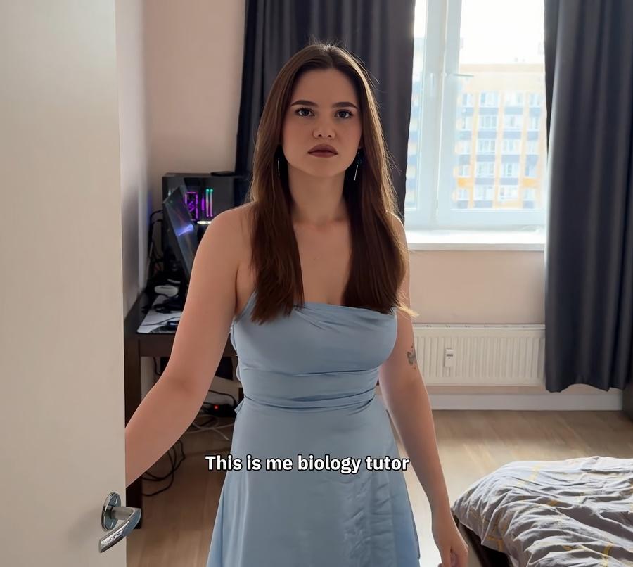 Kisselka - College Girl Pays Her Tutor With a Deepthroat Blowjob FullHD 1080p