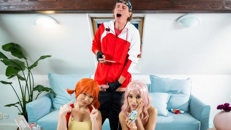 Yiming Curiosity, Elena Vedem - Naughty Cosplay Teens Have A Threesome 1080p