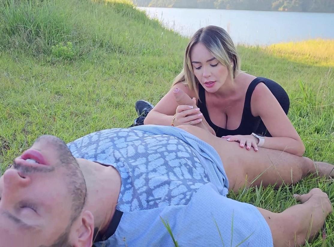 Kourtney Love - Giant Ass Blonde Fucked at Outdoors by the Lake - SD/2160p
